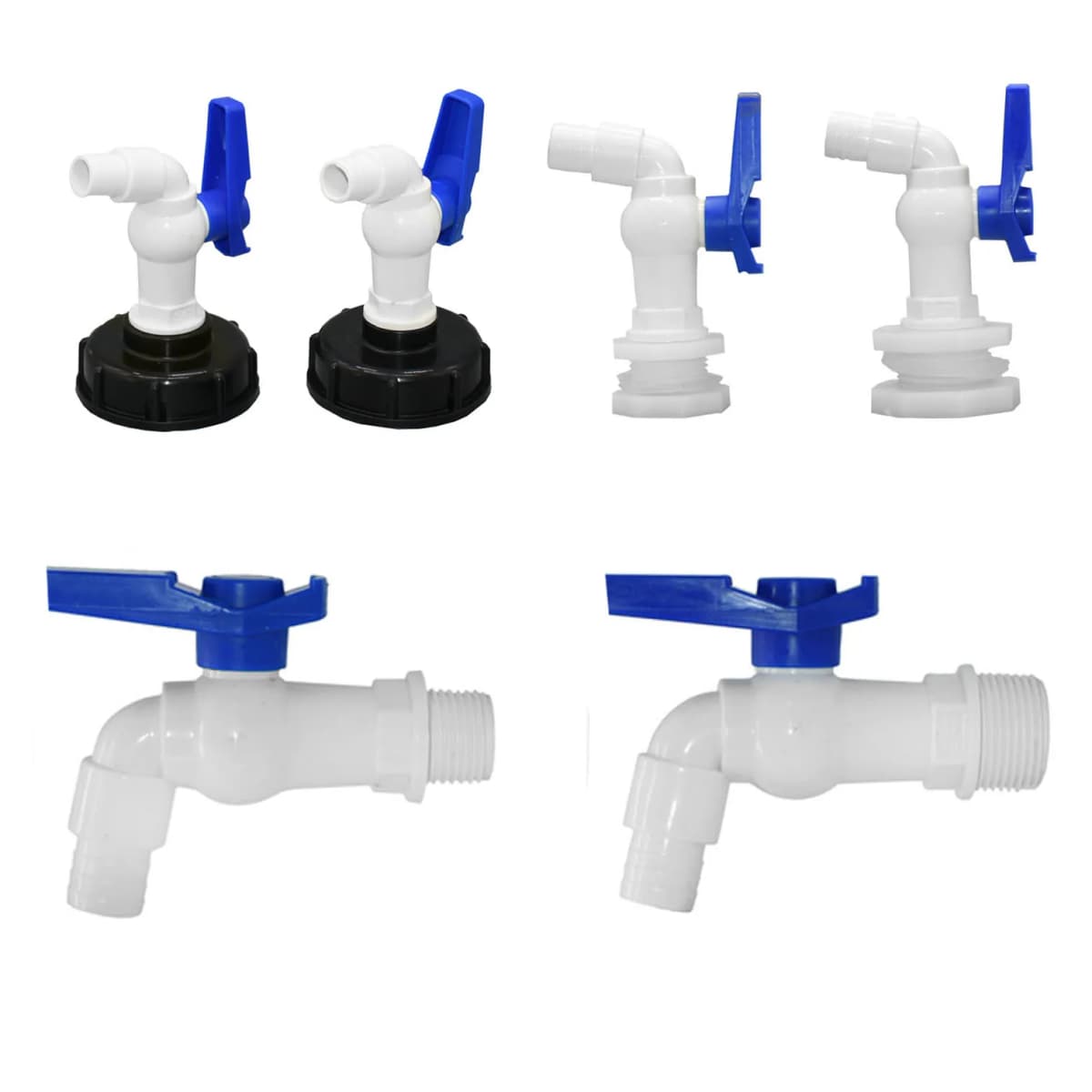 S60 Female Thread IBC Tank Adapter Faucet 1/2 3/4" Thread Plastic Tap Connector Water Box Valve Fitting For Home Garden Water