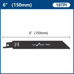 Jig Saw Blade 6 inch 24TPI/18TPI Carbide Reciprocating Saw Blade For Metal, Plastics, Aluminum Fast Cutting Tool