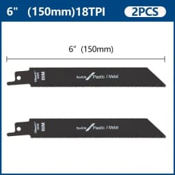 Jig Saw Blade 6 inch 24TPI/18TPI Carbide Reciprocating Saw Blade For Metal, Plastics, Aluminum Fast Cutting Tool