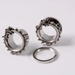 1PC Punk Stainless Steel Skeleton Ear Stretchers Tunnel External Thread Vintage Ear Gauge Plugs Expander Body Piercing Jewelry