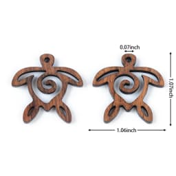 6pc/lot Fish/Flower shape Wood Pendant Resin Plate Pendants Jewelry Accessory Handmade Connector DIY Earring Component for Women