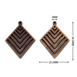 6pc/lot Fish/Flower shape Wood Pendant Resin Plate Pendants Jewelry Accessory Handmade Connector DIY Earring Component for Women