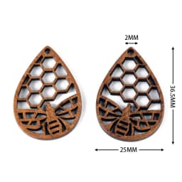 6pc/lot Fish/Flower shape Wood Pendant Resin Plate Pendants Jewelry Accessory Handmade Connector DIY Earring Component for Women