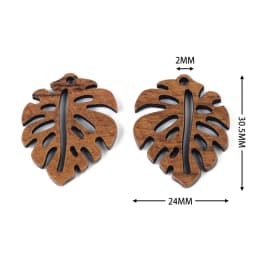 6pc/lot Fish/Flower shape Wood Pendant Resin Plate Pendants Jewelry Accessory Handmade Connector DIY Earring Component for Women