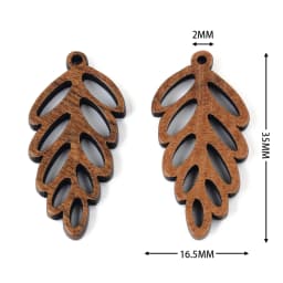 6pc/lot Fish/Flower shape Wood Pendant Resin Plate Pendants Jewelry Accessory Handmade Connector DIY Earring Component for Women