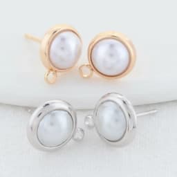 10MM 12MM 14MM 14K Gold Color Plated Brass Round Stud Earrings High Quality Diy DIY Jewelry Making Finding Accessories