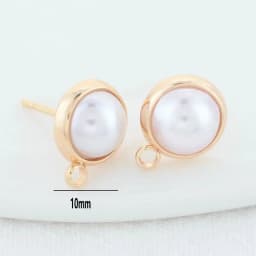 10MM 12MM 14MM 14K Gold Color Plated Brass Round Stud Earrings High Quality Diy DIY Jewelry Making Finding Accessories