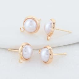 10MM 12MM 14MM 14K Gold Color Plated Brass Round Stud Earrings High Quality Diy DIY Jewelry Making Finding Accessories