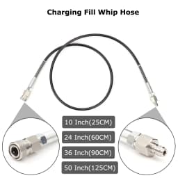 New High Pressure Whip Hose Charging Hose Remote Fill Extension 10Inch 24Inch 36Inch 50Inch