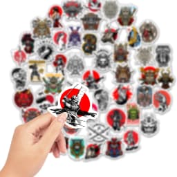 10/25/50Pcs Japanese Samurai PVC Waterproof Stickers Laptop Luggage Water Cup Phone Case Guitar Fridge Car Motorcycle