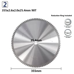 XCAN 355mm Metal Cutting Disc 66/80/90T Carbide Tipped Circular Saw Blade For Iron Steel Cutting Heavy Duty Metal Cutting Blade