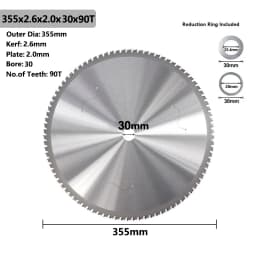 XCAN 355mm Metal Cutting Disc 66/80/90T Carbide Tipped Circular Saw Blade For Iron Steel Cutting Heavy Duty Metal Cutting Blade