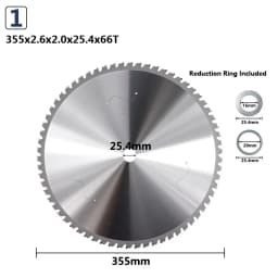 XCAN 355mm Metal Cutting Disc 66/80/90T Carbide Tipped Circular Saw Blade For Iron Steel Cutting Heavy Duty Metal Cutting Blade