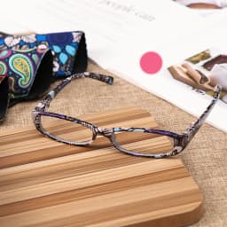 Fashion Men Women Reading Glasses With Pouch Ultra Light Resin Print Flower Magnifying Presbyopic Eyeglasses Vision Care