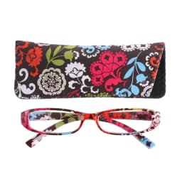 Fashion Men Women Reading Glasses With Pouch Ultra Light Resin Print Flower Magnifying Presbyopic Eyeglasses Vision Care