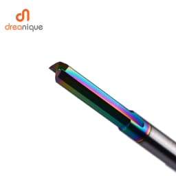 Dreanique 1pc 3.175 4 6 8mm Shank DLC Coatting 2 Flutes Carbide Straight Flute End Mill Bit CNC Milling Tool Slot Milling Cutter