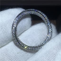 infinity ring S925 Sterling Silver Micro pave Moissanite Engagement Wedding Band Rings for women Party Jewelry