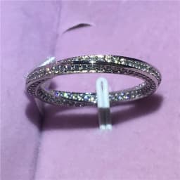 infinity ring S925 Sterling Silver Micro pave Moissanite Engagement Wedding Band Rings for women Party Jewelry