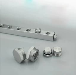M5x0.8 1/8" 1/4" 3/8" 1/2" 3/4" 1" BSPP Male Aluminum Hex Plug End Cap With Gasket Seal For Manifold Block