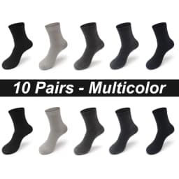 High Quality 10 Pairs/lot Men Bamboo Fiber Socks Breathable Compression Long Socks Business Casual Male Large size 38-45