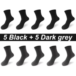 High Quality 10 Pairs/lot Men Bamboo Fiber Socks Breathable Compression Long Socks Business Casual Male Large size 38-45