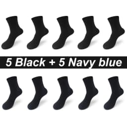 High Quality 10 Pairs/lot Men Bamboo Fiber Socks Breathable Compression Long Socks Business Casual Male Large size 38-45