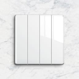 Popular Ultrathin Curved Surface 250V/10A 1/2/3/4gang 86*86MM Classic White Mirror Tempered Glass Panel Wall Switch Series