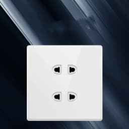 Popular Ultrathin Curved Surface 250V/10A 1/2/3/4gang 86*86MM Classic White Mirror Tempered Glass Panel Wall Switch Series