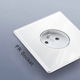 Popular Ultrathin Curved Surface 250V/10A 1/2/3/4gang 86*86MM Classic White Mirror Tempered Glass Panel Wall Switch Series