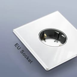 Popular Ultrathin Curved Surface 250V/10A 1/2/3/4gang 86*86MM Classic White Mirror Tempered Glass Panel Wall Switch Series