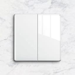 Popular Ultrathin Curved Surface 250V/10A 1/2/3/4gang 86*86MM Classic White Mirror Tempered Glass Panel Wall Switch Series