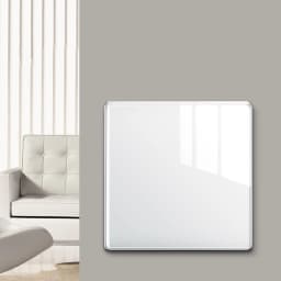 Popular Ultrathin Curved Surface 250V/10A 1/2/3/4gang 86*86MM Classic White Mirror Tempered Glass Panel Wall Switch Series