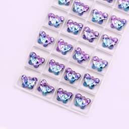 10/12/14mm 6754 Butterfly Pendant Beads Glass Butterfly Charms Sweet Colorful Gems Crystal Rhinestone For Earring Necklace DIY