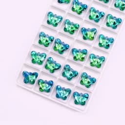 10/12/14mm 6754 Butterfly Pendant Beads Glass Butterfly Charms Sweet Colorful Gems Crystal Rhinestone For Earring Necklace DIY