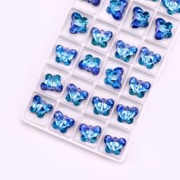 10/12/14mm 6754 Butterfly Pendant Beads Glass Butterfly Charms Sweet Colorful Gems Crystal Rhinestone For Earring Necklace DIY