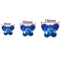 10/12/14mm 6754 Butterfly Pendant Beads Glass Butterfly Charms Sweet Colorful Gems Crystal Rhinestone For Earring Necklace DIY