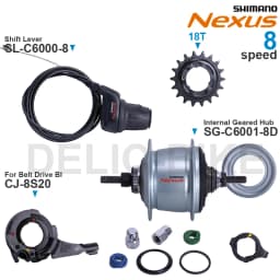 SHIMANO NEXUS C6000 Internal Geared Hub SG-C6000-8C SG-C6001-8D SG-8C20 and Shifter SL-C6000-8 SL-S500 SL-S7000-8 Original Parts