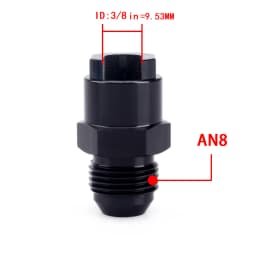 Quick Connect 6AN AN6 Male To 3/8", 5/16" AN8 8AN Quick Disconnect Male Push On EFI Fitting Adapter Aluminum Black