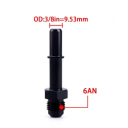 Quick Connect 6AN AN6 Male To 3/8", 5/16" AN8 8AN Quick Disconnect Male Push On EFI Fitting Adapter Aluminum Black