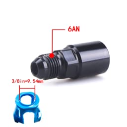 Quick Connect 6AN AN6 Male To 3/8", 5/16" AN8 8AN Quick Disconnect Male Push On EFI Fitting Adapter Aluminum Black
