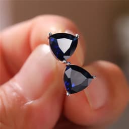 Huitan Minimalist Triangular Cubic Zirconia Stud Earrings for Women White/Multicolored/Green/Blue Colors Fashion Jewelry