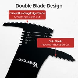 Vearter 2Pack HCS Oscillating Multi-tool Swing Saw Blade Specifical For Drywall PVC Plastic Plasterboard Wood Panel Cutting