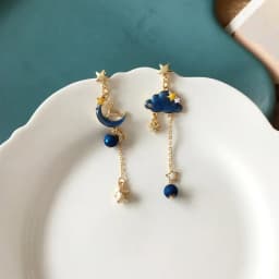 S925 Needle Cute Teacup Kitten Earrings for Women Girls Long Tassel Asymmetrical Enamel Cartoon Cat In The Coffee Cup Earrings