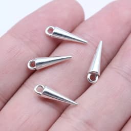 WYSIWYG 20pcs 4x16mm 7 Colors Cone Charms Pendant For DIY Jewelry Making Handmade Jewelry Craft Findings