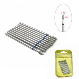 10pcs/pack Diamond Nail Drill Milling Cutter Manicure Rotary Bits Cuticle Clean Accessories Dental Diamond Burs 2.35mm shank