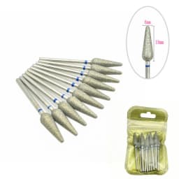 10pcs/pack Diamond Nail Drill Milling Cutter Manicure Rotary Bits Cuticle Clean Accessories Dental Diamond Burs 2.35mm shank