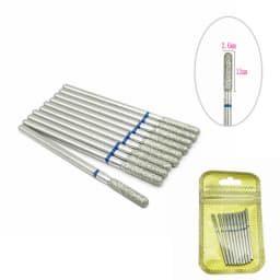 10pcs/pack Diamond Nail Drill Milling Cutter Manicure Rotary Bits Cuticle Clean Accessories Dental Diamond Burs 2.35mm shank