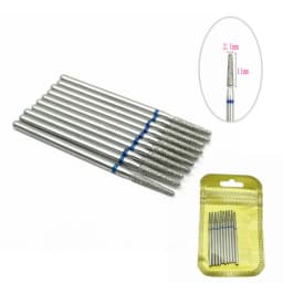 10pcs/pack Diamond Nail Drill Milling Cutter Manicure Rotary Bits Cuticle Clean Accessories Dental Diamond Burs 2.35mm shank