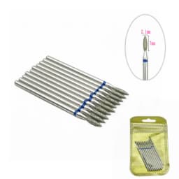 10pcs/pack Diamond Nail Drill Milling Cutter Manicure Rotary Bits Cuticle Clean Accessories Dental Diamond Burs 2.35mm shank
