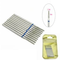 10pcs/pack Diamond Nail Drill Milling Cutter Manicure Rotary Bits Cuticle Clean Accessories Dental Diamond Burs 2.35mm shank